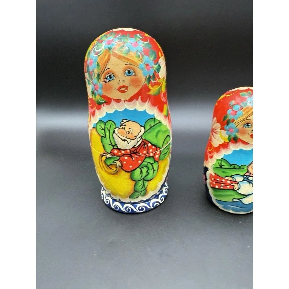 Vintage Russian Nesting Dolls 6.5
